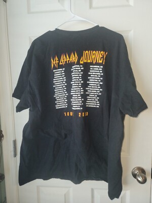 Def Leppard & Journey 2018 Tour Rock Concert Short Sleeve Crew