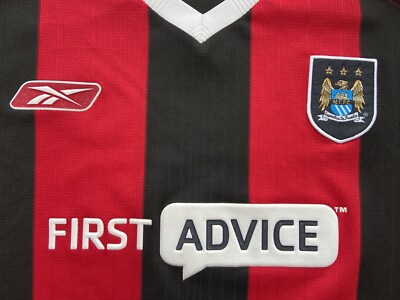 MANCHESTER CITY 2003 2004 AWAY FOOTBALL SHIRT SOCCER JERSEY REEBOK