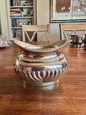 Vintage Silver Plate Repousse' Open Salt Cellar EPNS