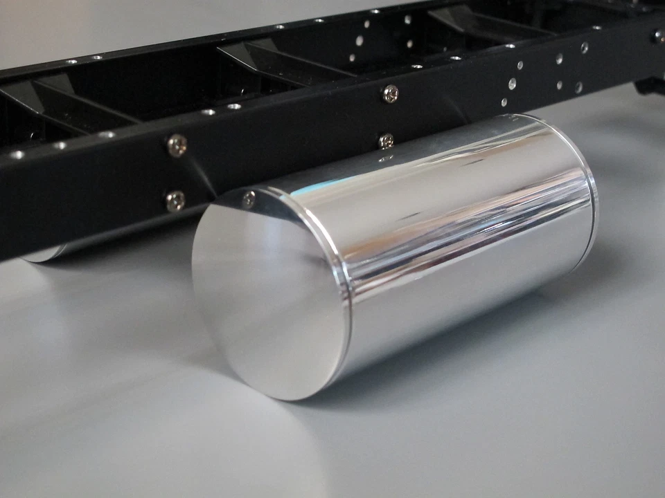 Pair 4 inch Aluminum Tamiya RC 1/14 Semi Tractor Truck King Hauler Fuel Gas Tank - Image 3 of 4