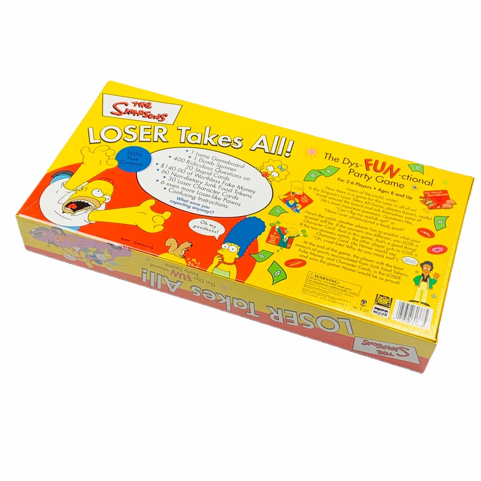 The Simpsons Loser Takes All Dys-FUN-ctional Game 2001 Release Factory Sealed - Image 2 of 2
