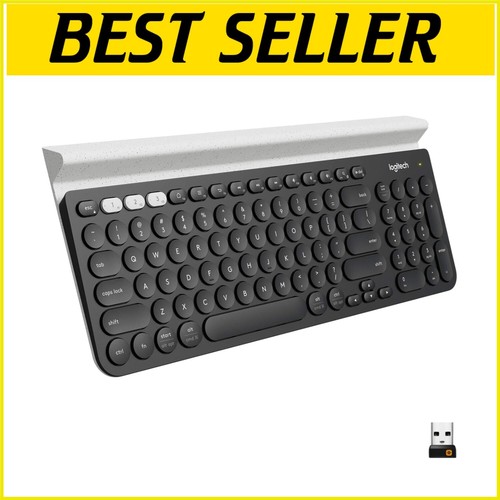 Logitech K780 Multi-Device Wireless Keyboard - Effortless Typing, Speckled White - 第 1/10 張圖片