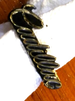 ++ 1976 1977 1978 Cadillac GOLD Instrument Panel Emblem PN 1625295 -2 Rear Posts