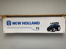 New Holland T5 Banner Traktor Schuppen Wandaufsteller