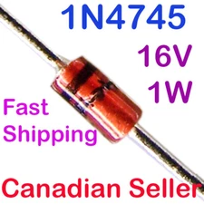 5/10/50 pcs 1N4745 16V 1W Zener Diode Axial DO-204AL DO-41 OnSemi