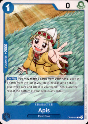 One Piece Kingdoms of Intrigue Eng. Apis OP04-041 Common