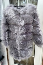 Lovely Grey Faux Fur Pelted Coat - Bnwt