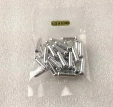 25 SILVER BICYCLE BIKE SHIFTER DERAILLEUR BRAKE CABLE TIP CAP END CRIMP ALUMINUM