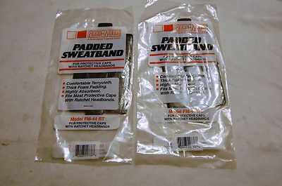 Two Fibre-Metal Padded Sweatbands Terrycloth For Hard Hats FM-44 RT