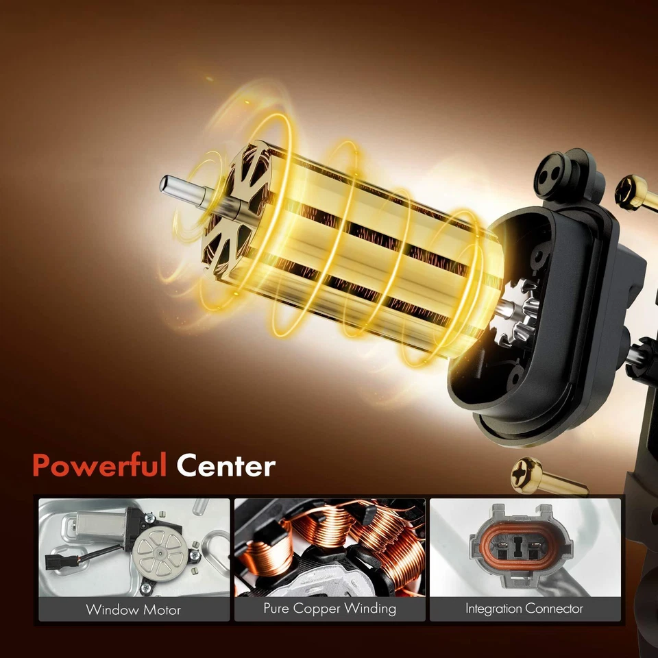 Front RH Window Regulator w/ Panel & Motor for Kia Rondo 2007-2010 82402-1D010 - Image 4 of 4