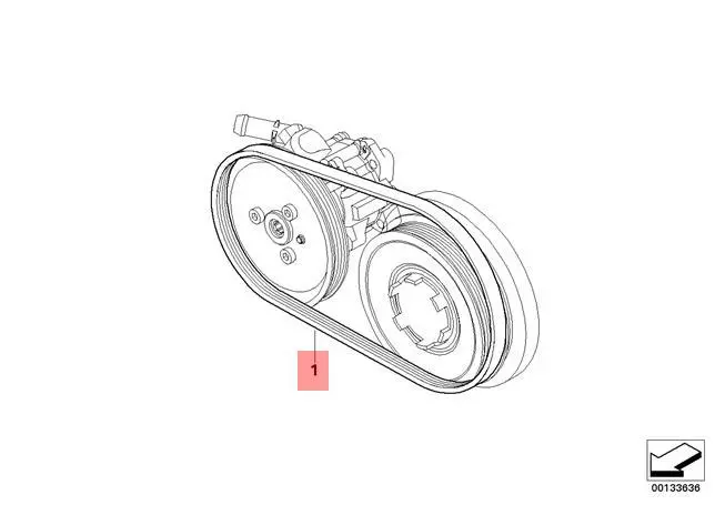 Genuine BMW E87 E90 E91 5 doors V Ribbed Drive Belt 4PK X 810 OEM