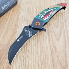 MTech Linerlock Assisted Folding Knife 3.5" 3Cr13 Steel Blade Aluminum Handle
