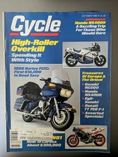 Vintage CYCLE Magazine - Oct 1985 - Honda NS400R, Harley FLTC, Suzuki RG500