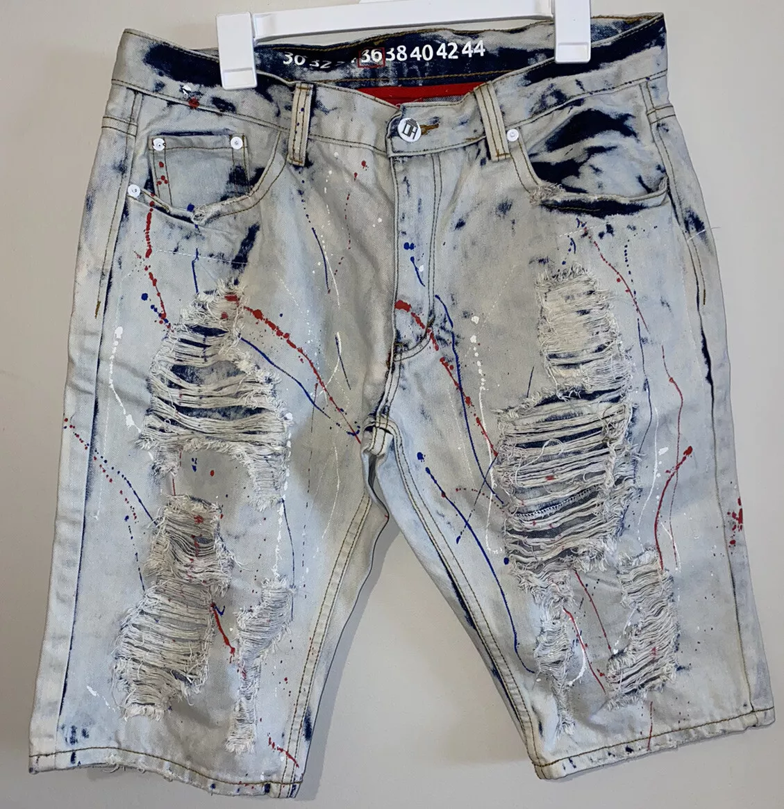Mens white denim jean hotsell shorts
