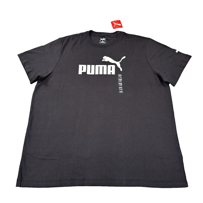 PUMA Shirt Mens XXXL Black Cotton Short Sleeve Graphic Logo 3XL Tee  Crewneck NWT | eBay