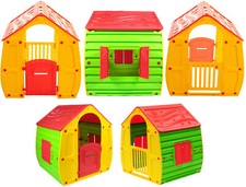 Casetta per Bambini da Giardino Multicolore Casetta Gioco Bimbi Esterno Interno