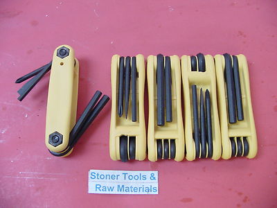 5 New Utility GorillaGrip  5pc Fold-Up PH#1, 3/16''Slot & 4-6mm Hex Bondhus 12540