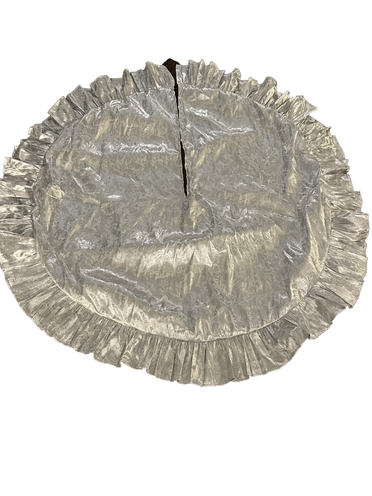 Vintage Silver Christmas Tree Skirt
