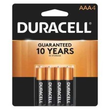 Duracell AAA 4 Pack Coppertop Alkaline MN2400 Batteries