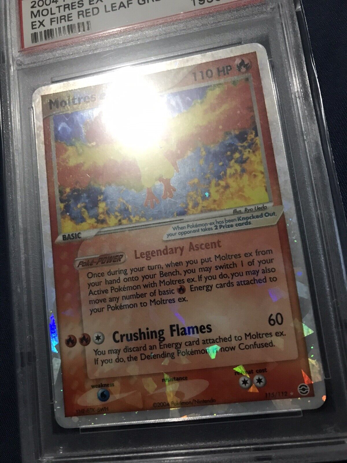 Mavin  🐲🔥MOLTRES EX! #115/112 *SECRET-RARE HOLO⚡FIRE RED LEAF GREEN☘ POKEMON*PSA READY