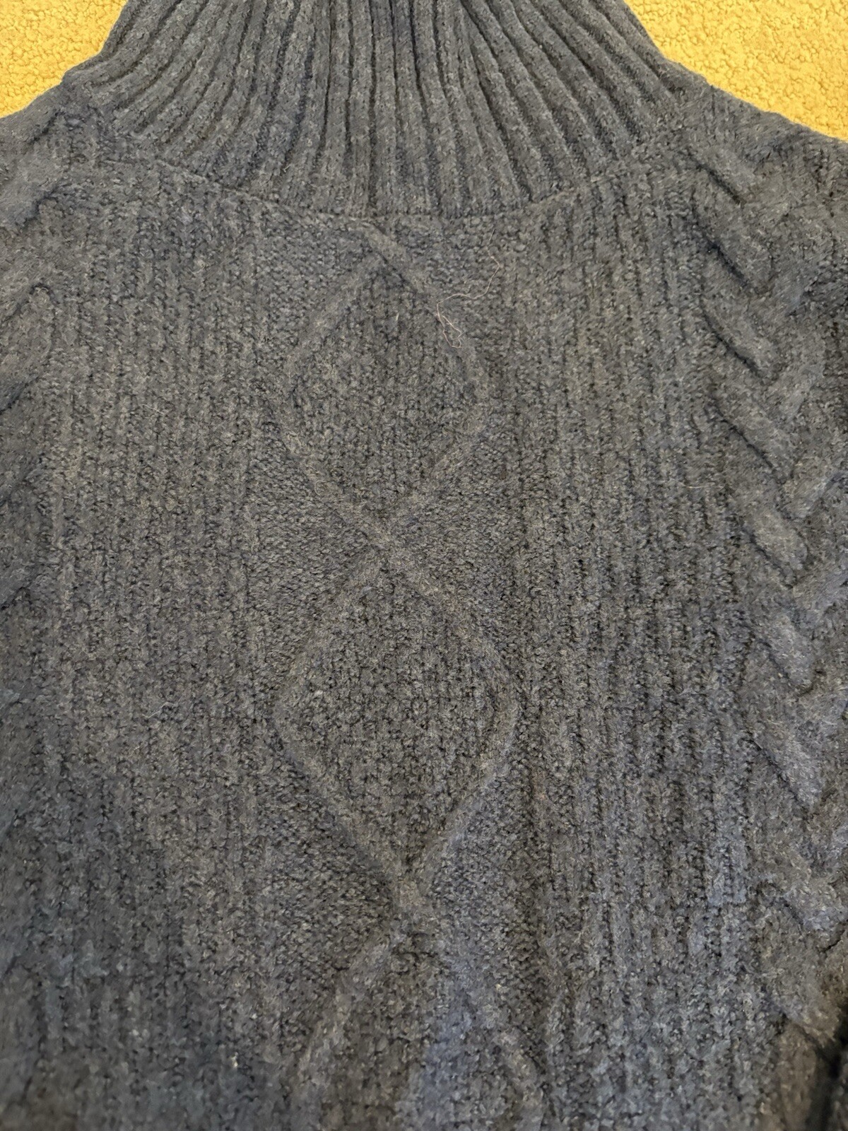 Universal Thread Cable Knit Sweater Navy Blue Siz… - image 2