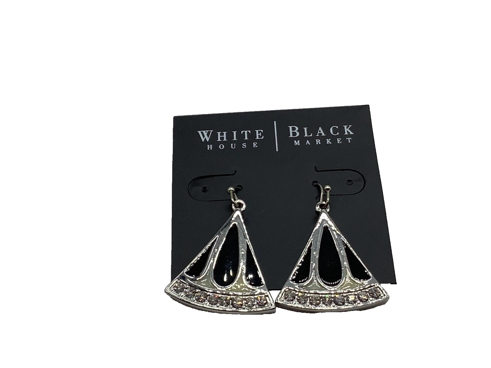 Silver Plated Crystal Plastic Fashion Earrings