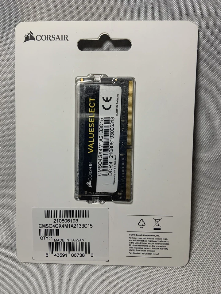 CORSAIR VALUE SELECT 4GB DDR4 2133MHZ. NEW IN SEALED PACKAGE - Image 4 of 4