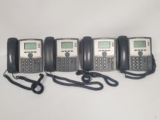 Lot of 4 Cisco SPA303 3 Line IP Business Office Telephone Gray Handset