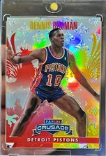 2013-14 Crusade Dennis Rodman Red Gold Prizm /349 Basketball Trading Card #252