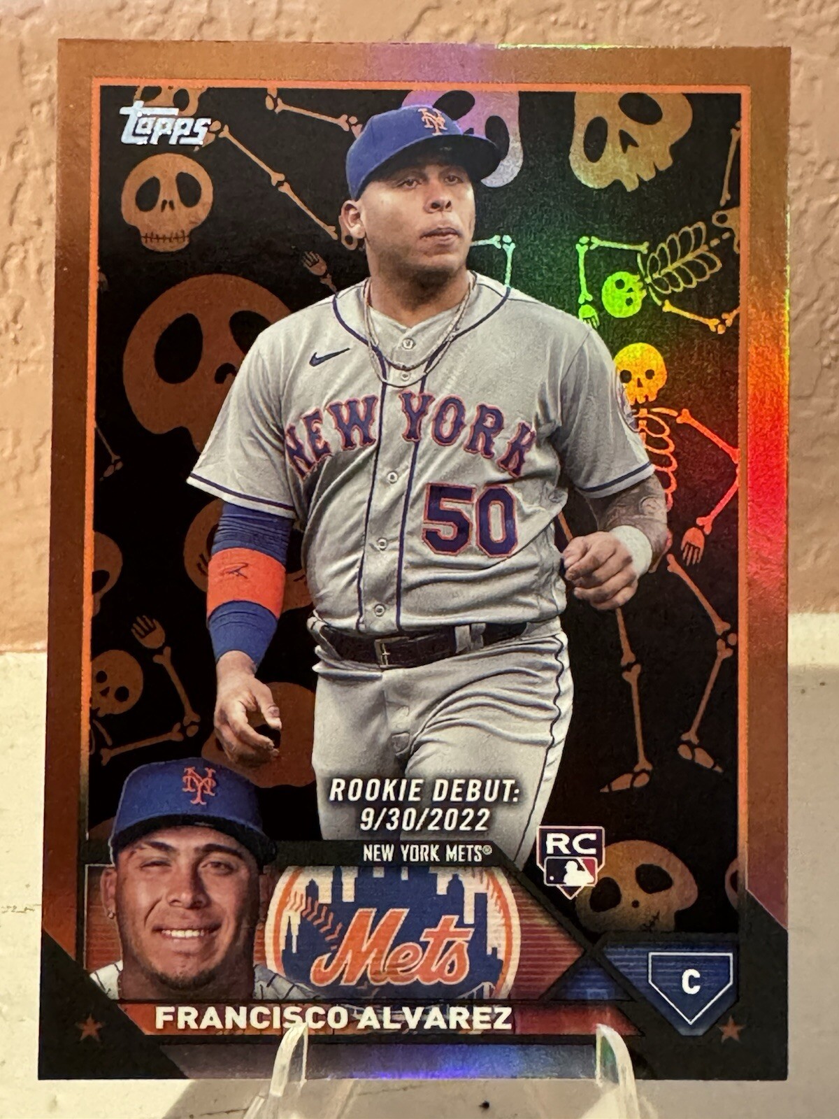 2023 Topps Update Skeleton Foil /50 US255 Francisco Alvarez RC New York Mets