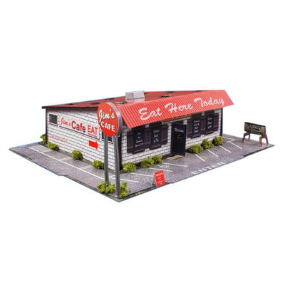 BK6420 1/64 Slot Car Diner Photo Real Kit Fits Tyco Lionel Aurora AFX HotWheels