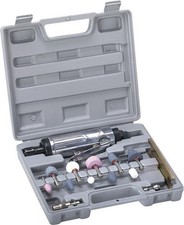 Meuleuse pneumatique droite - Coffret kit avec 10 fraise  - Dremel à air