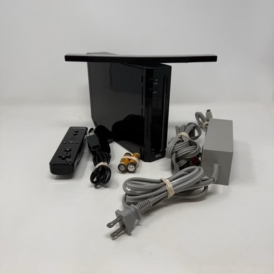 Nintendo Wii Video Game Console RVL-101 Black Cables, Remotes Tested And Working