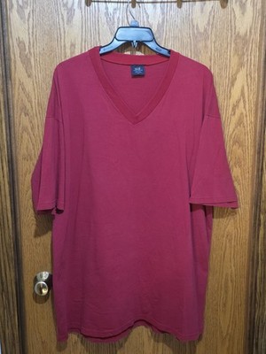 Vintage Phoenix Fashions USA V Neck T Shirt Mens 3XL Red Cotton Made USA