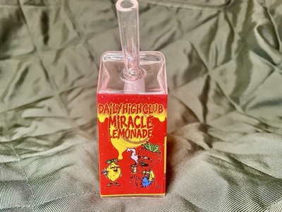 DHC Originals Miracle Lemonade Juice Box Bong Bubbler Water Pipe Glass 4 tobacco