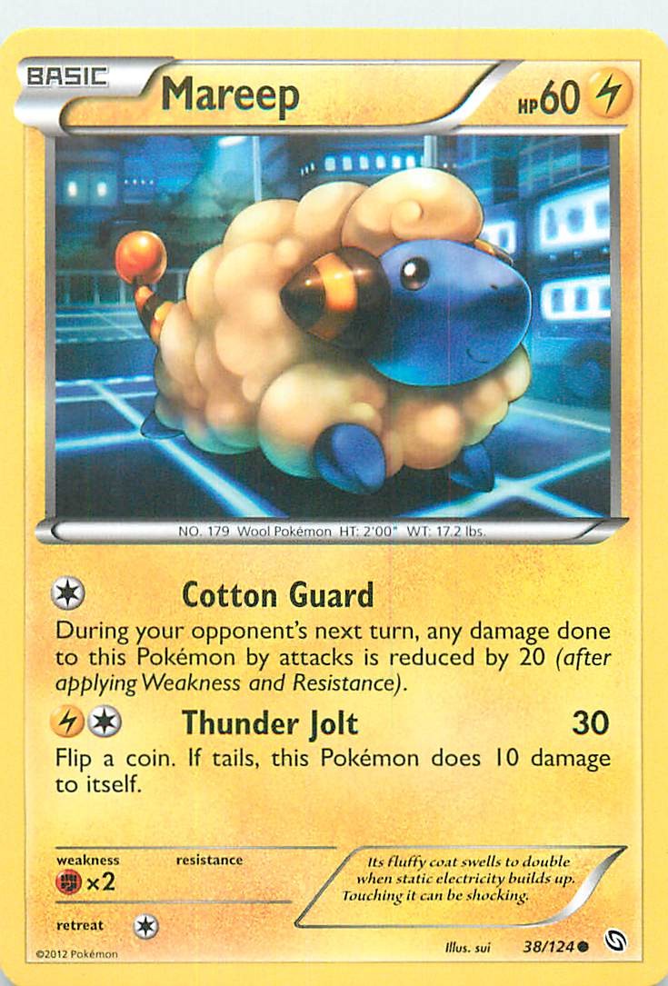 Mareep Lightning Common Dragons Exalted 38/124 NM