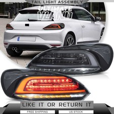 Vland Smoked Led Tail Light For Vw Scirocco Mk3 2009-2014 Wanimationsequential