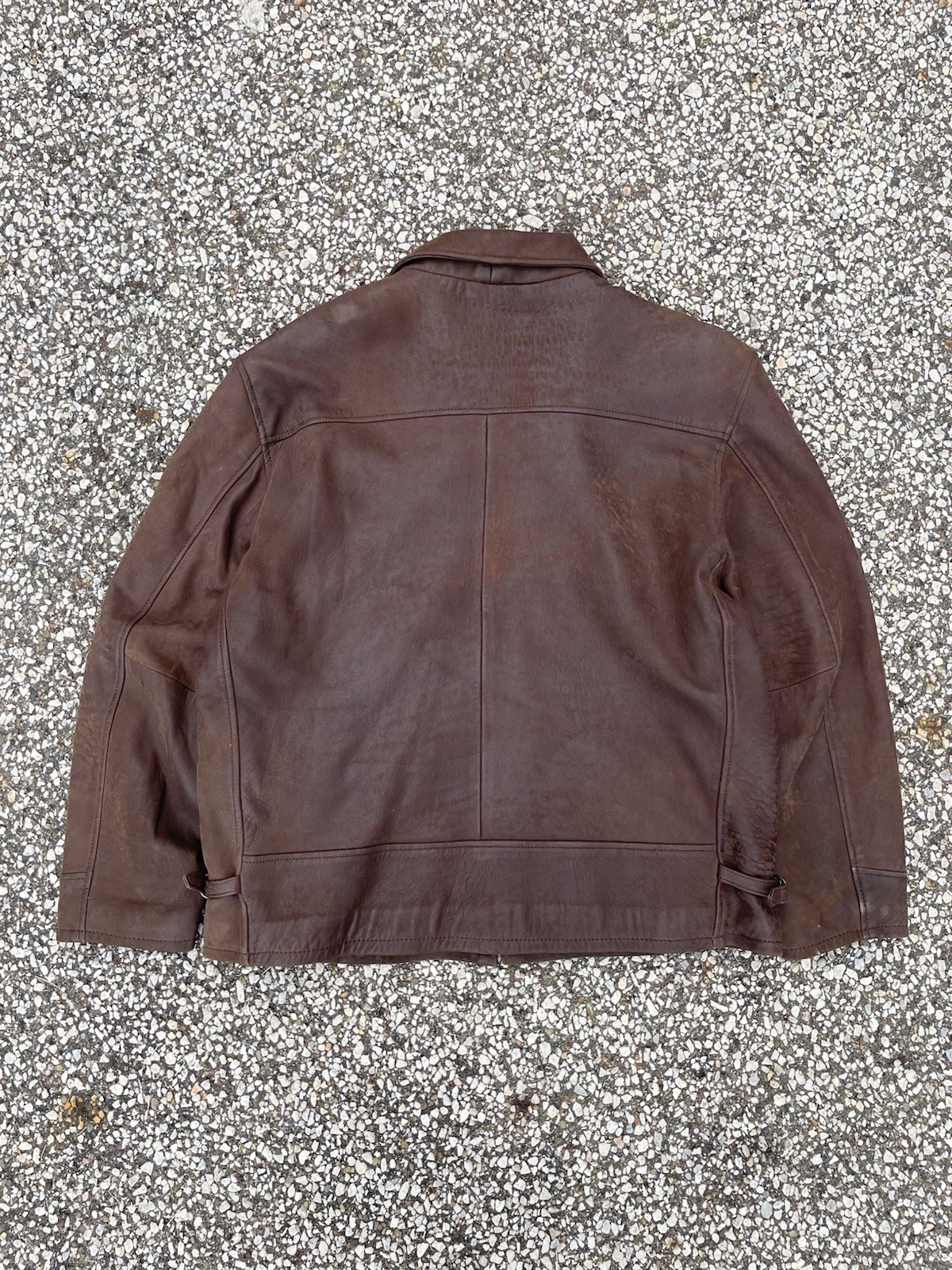 Vintage 90s Banana Republic Brown Suede Leather Bombe… - Gem