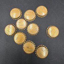 Vintage Lot of 10 UNUSED Pleasing Lithiated Lemon Soda Cork Bottle Caps