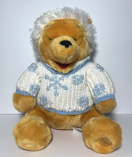 Winnie the Pooh Winter Bear Plush Disney Store Exclusive Knit Sweater NWOT 12"