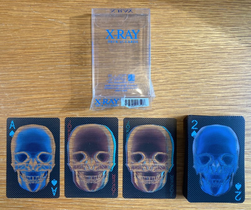 X-Ray Deck Playing Cards Skull Translucent Molla Space 52 + Jokers NEW Opened