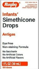 Rugby Infants' Gas Relief Drops - Simethicone 20 mg 1 Fl Oz Pack of 3