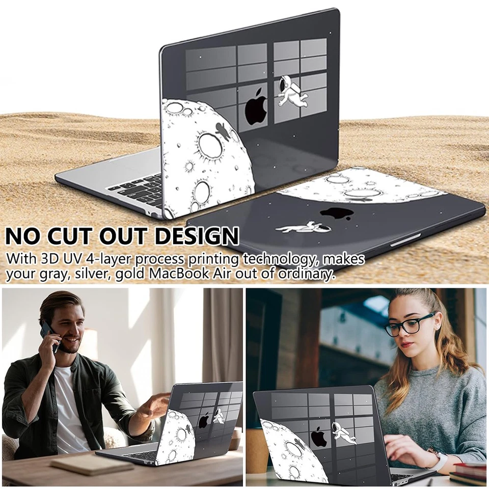 For MacBook Air 13" M4 A3240 M3 A3113 M2 A2681 Crystal Case+Keyboard Cover+LCD - Image 3 of 4