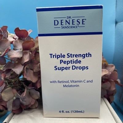 Dr Denese Triple Strength Peptide Super Drops 4 fl  120ml  NIB Retinol C B4/5