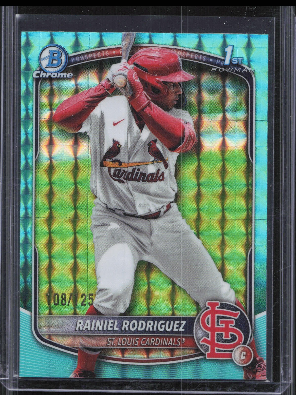 2025 Bowman Chrome Rainiel Rodriguez BCP-200 1st Aqua Geometric Refractor /125