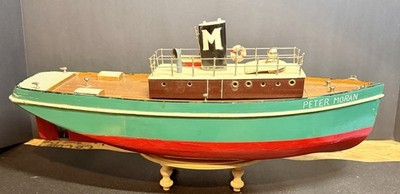 ITO Wooden Motorized Tug Boat 18''L Peter Moran, See Photos #26 US Seller