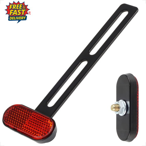 Universal Mini Motorrad E4 Reflektor hinten schmal rot mit langem T-Halter Führerschein
