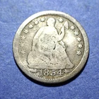 1854 w/Arrows Liberty Seated Half Dime  Good details
