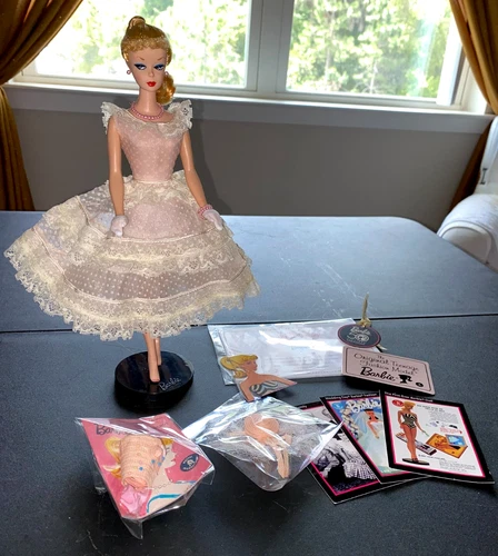 VINTAGE REPRO #1 BLONDE PONYTAIL BARBIE DOLL IN REPRO PLANTATION BELLE DRESS SET