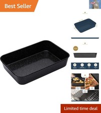 Hairy Bikers Extra Large Roasting Tin Black 40x28x7.5cm Non-Stick dishwasher ...